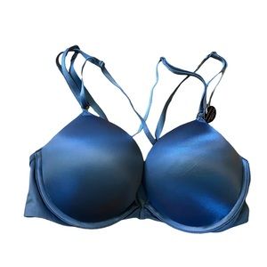 Victoria’s Secret Bra Bombshell Plunge NWT Rhinestone Strap Bling 34C